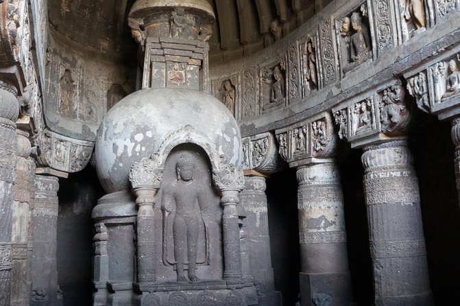 2-days Ajanta Ellora tour package by private cab from Aurangabad - Three hours with Ajanta’s paintings and sculpture