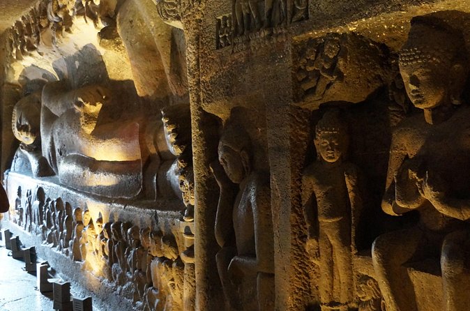 2-days Ajanta Ellora tour package by private cab from Aurangabad - Daulatabad Fort adds a physical change of pace