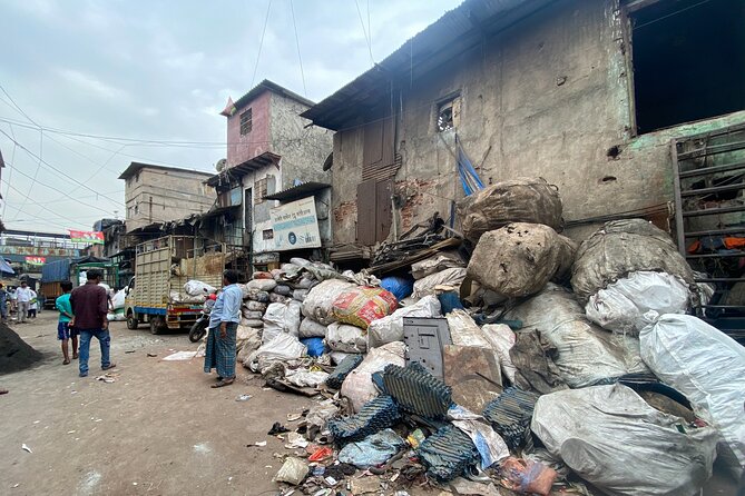 Dharavi Slum tour in Mumbai by local resident - Leather drying and the commercial heart of the route
