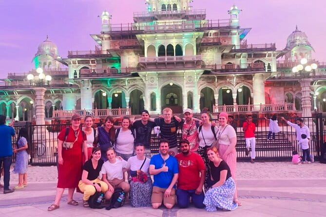 Explore Jaipur at Night with Patrika Gate - Jal Mahal reflected on Man Sagar Lake
