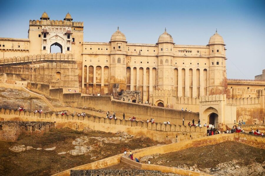 From Delhi: Private Jaipur & Amber Fort Guided Tour by Car - City Palace shows Jaipur’s royal mix