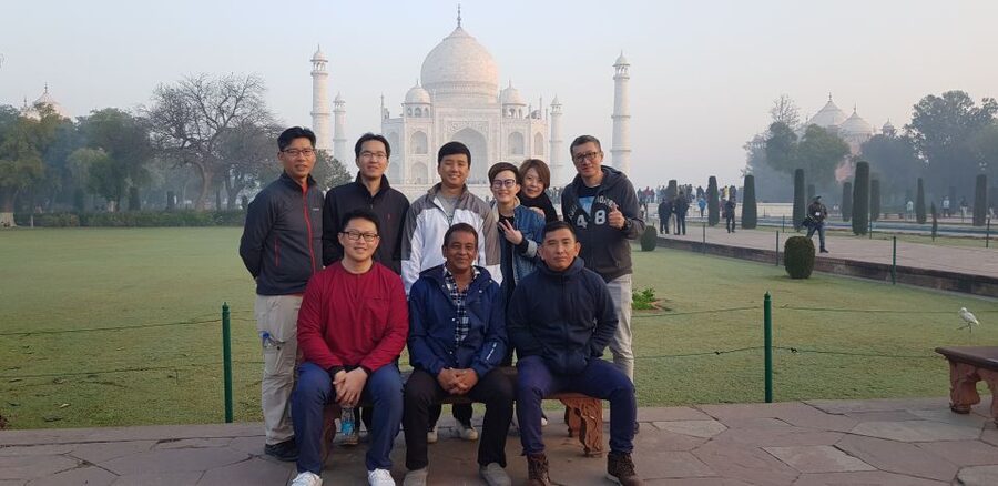 From Delhi: Taj Mahal & Agra Fort Day Trip by Express Train - Agra Fort and the view back toward the Taj