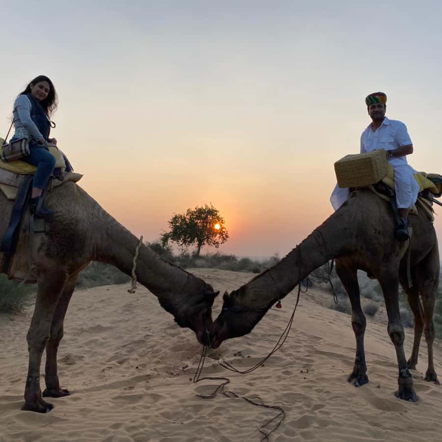Jodhpur Camel Safari & Overnight Stay In Desert With Sumer - Cooking dinner over an open fire