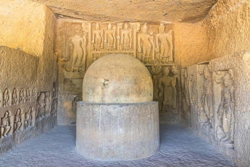 Mumbai: Buddhist Kanheri Caves with Golden Pagoda Temple - Transport, group size, and service