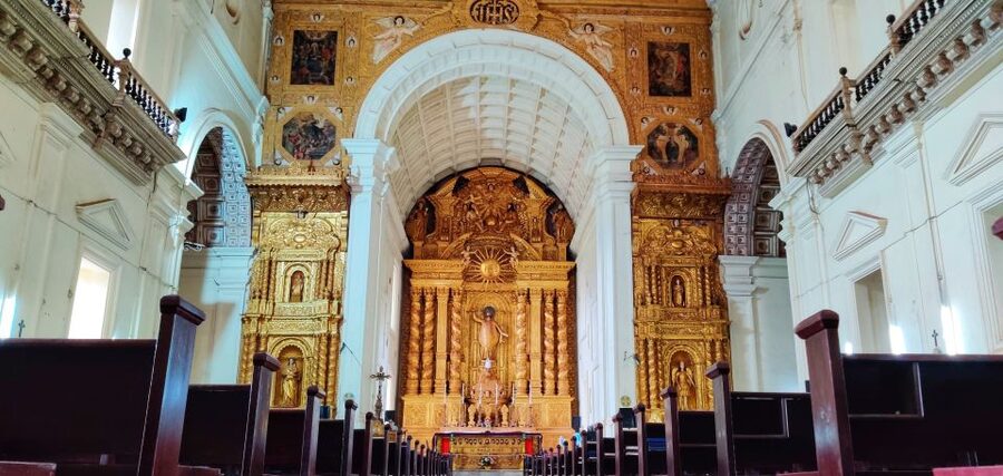 Old Goa: Walking Tour of Heritage Churches - Frescoes inside St. Francis of Assisi