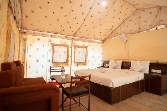 Overnight Stay in a luxury Camp with a cultural show & dinner. - Dunes at Sunset and the Choice of Camel or Jeep