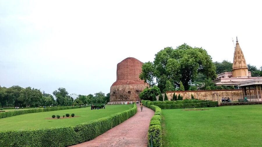 Sarnath Tour- Where Buddhism Originated - Dharmarajika Stupa and the story of relics