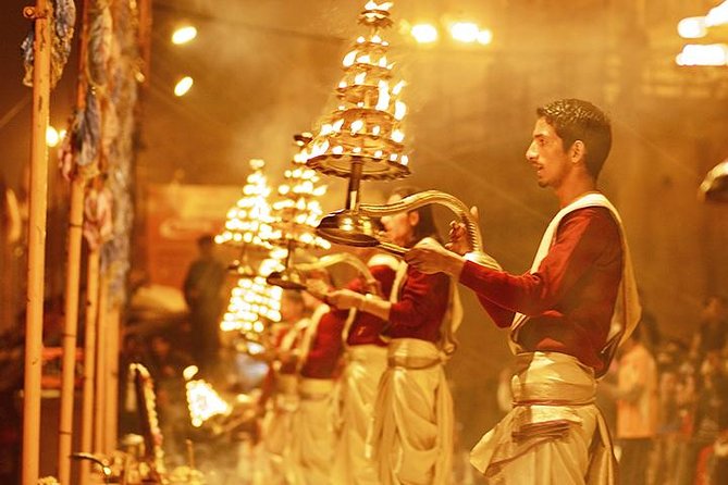 Varanasi Evening Ganga Aarti Tour - Seeing the ghats from a private boat